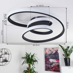 Hofstein Ignal Deckenleuchte LED Schwarz, 1-flammig -LED Leuchten Verkäufe ignal deckenleuchte h3416402 3