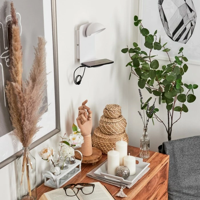 Hofstein Inkeroinen Wandleuchte LED Weiß, 1-flammig 4 Hofstein Inkeroinen Wandleuchte LED Weiß, 1-flammig – Bild 4