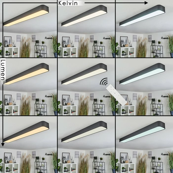 Hofstein Iriondo Deckenleuchte LED Schwarz, 1-flammig, Fernbedienung 2 Hofstein Iriondo Deckenleuchte LED Schwarz, 1-flammig, Fernbedienung – Bild 2