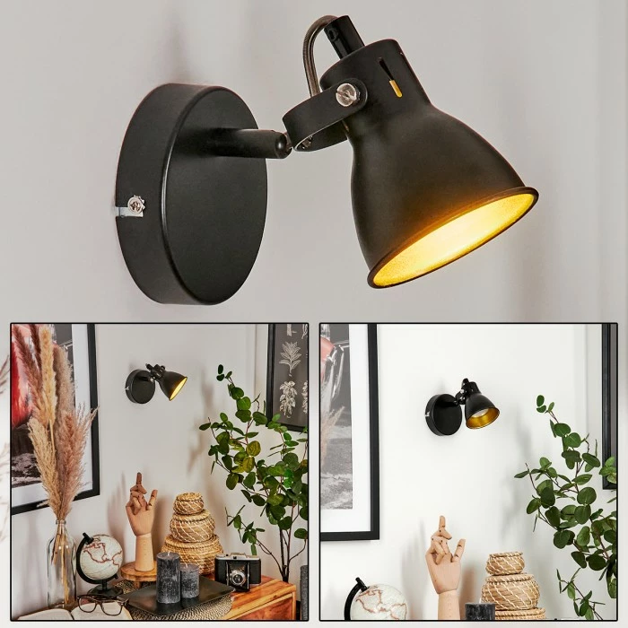 Hofstein Javel Wandleuchte LED Schwarz, 1-flammig 1 Hofstein Javel Wandleuchte LED Schwarz, 1-flammig