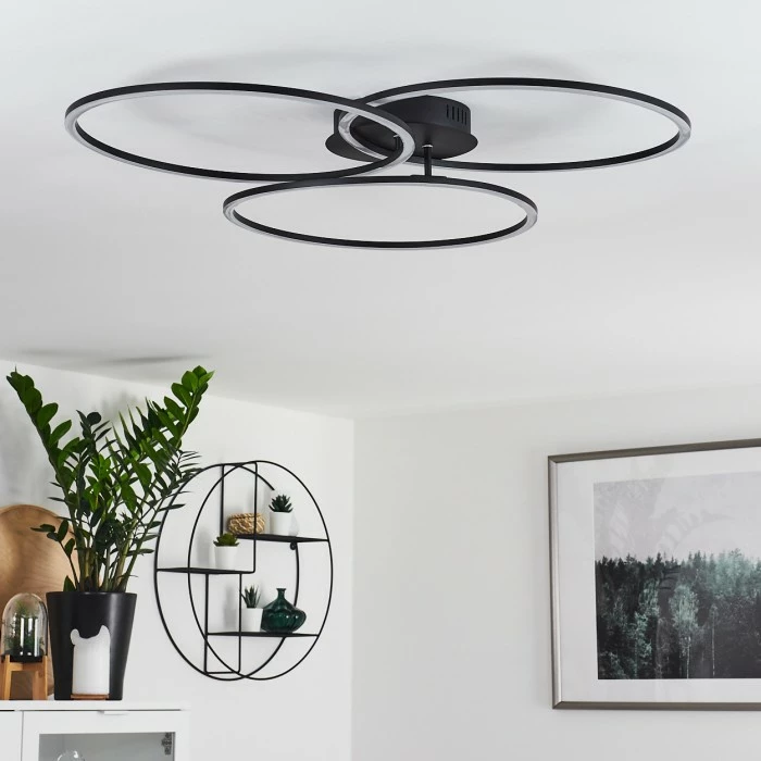 Hofstein Johsa Deckenleuchte LED Schwarz, 3-flammig 11 Hofstein Johsa Deckenleuchte LED Schwarz, 3-flammig – Bild 11