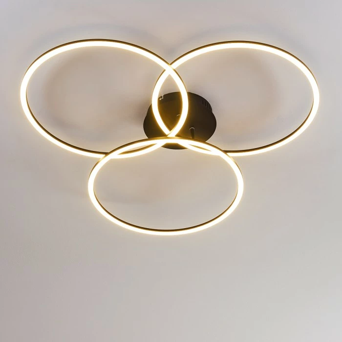 Hofstein Johsa Deckenleuchte LED Schwarz, 3-flammig 12 Hofstein Johsa Deckenleuchte LED Schwarz, 3-flammig – Bild 12