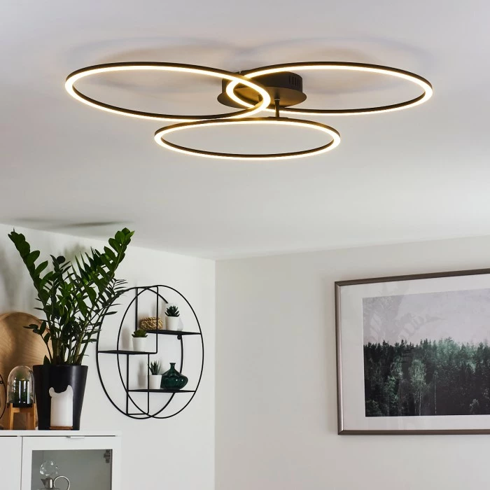 Hofstein Johsa Deckenleuchte LED Schwarz, 3-flammig 14 Hofstein Johsa Deckenleuchte LED Schwarz, 3-flammig – Bild 14