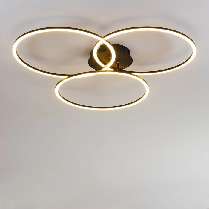 Hofstein Johsa Deckenleuchte LED Schwarz, 3-flammig 3 Hofstein Johsa Deckenleuchte LED Schwarz, 3-flammig – Bild 3