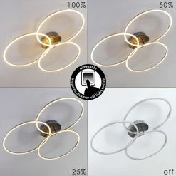 Hofstein Johsa Deckenleuchte LED Nickel-Matt, Silber, 3-flammig -LED Leuchten Verkäufe johsa deckenleuchte h3326305 7