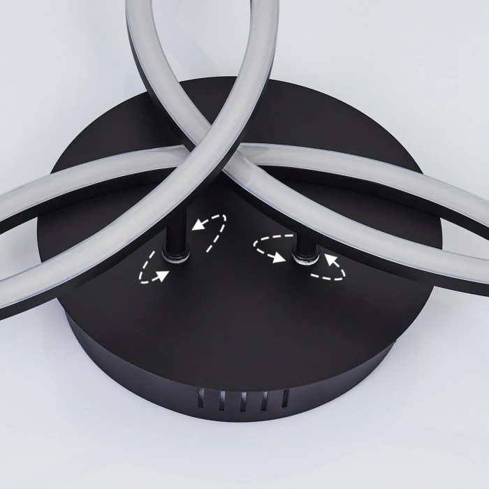 Hofstein Johsa Deckenleuchte LED Schwarz, 3-flammig 4 Hofstein Johsa Deckenleuchte LED Schwarz, 3-flammig – Bild 4