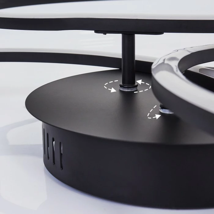 Hofstein Johsa Deckenleuchte LED Schwarz, 3-flammig 7 Hofstein Johsa Deckenleuchte LED Schwarz, 3-flammig – Bild 7