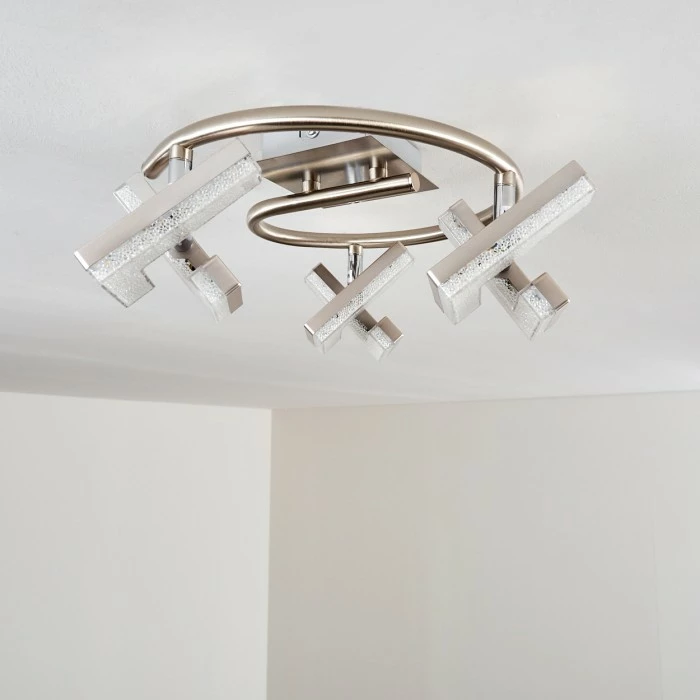 Hofstein Karis Deckenleuchte LED Nickel-Matt, 3-flammig 14 Hofstein Karis Deckenleuchte LED Nickel-Matt, 3-flammig – Bild 14