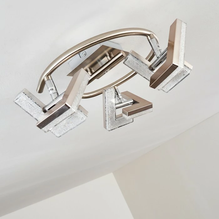 Hofstein Karis Deckenleuchte LED Nickel-Matt, 3-flammig 3 Hofstein Karis Deckenleuchte LED Nickel-Matt, 3-flammig – Bild 3