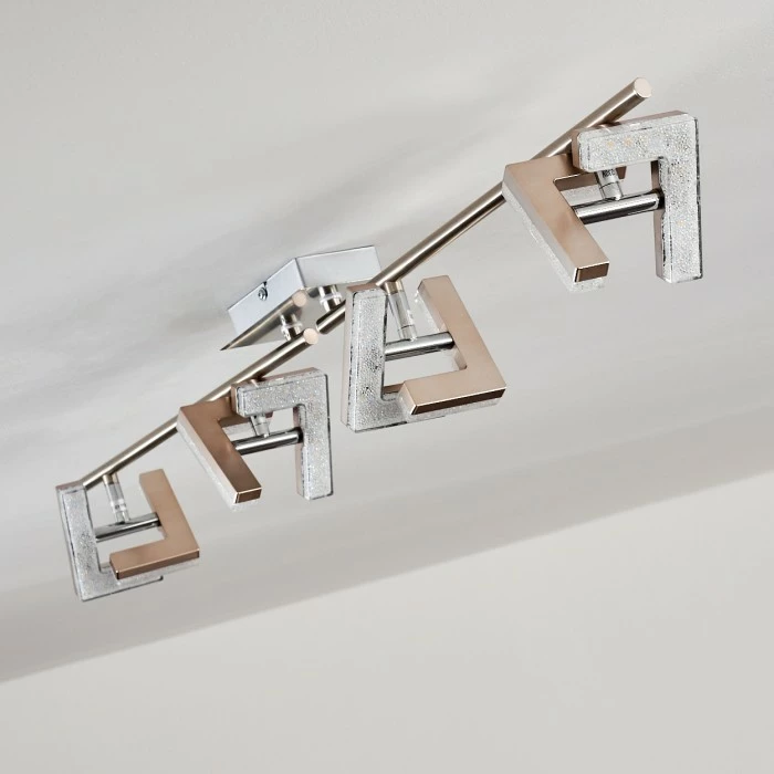 Hofstein Karis Deckenleuchte LED Nickel-Matt, 4-flammig 3 Hofstein Karis Deckenleuchte LED Nickel-Matt, 4-flammig – Bild 3