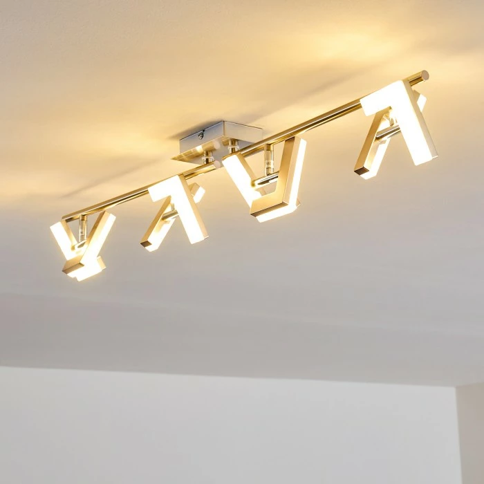 Hofstein Karis Deckenleuchte LED Nickel-Matt, 4-flammig 5 Hofstein Karis Deckenleuchte LED Nickel-Matt, 4-flammig – Bild 5