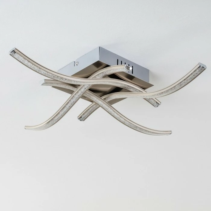 Hofstein Kelowna Deckenleuchte LED Nickel-Matt, 1-flammig 6 Hofstein Kelowna Deckenleuchte LED Nickel-Matt, 1-flammig – Bild 6