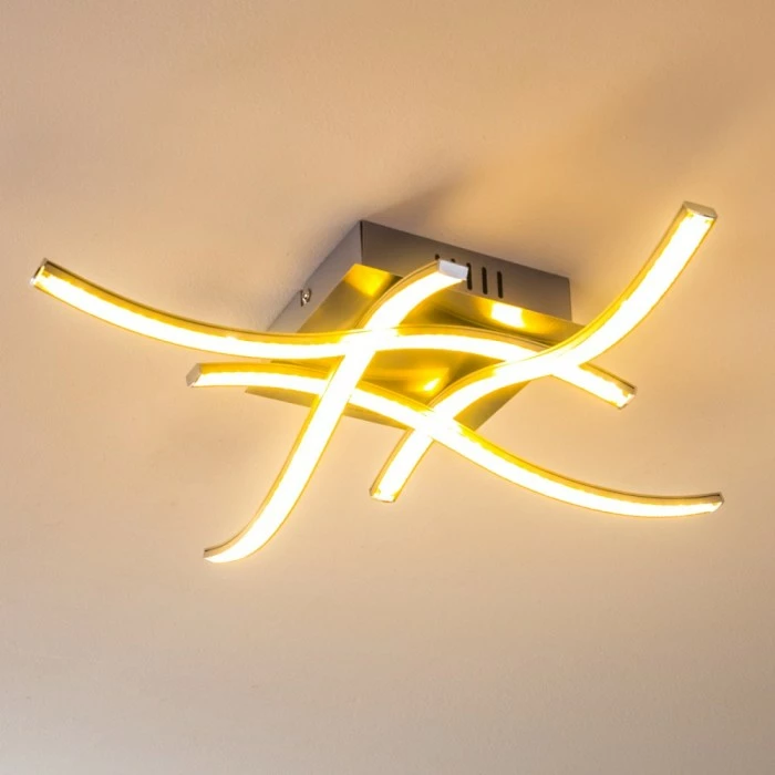 Hofstein Kelowna Deckenleuchte LED Nickel-Matt, 1-flammig 8 Hofstein Kelowna Deckenleuchte LED Nickel-Matt, 1-flammig – Bild 8