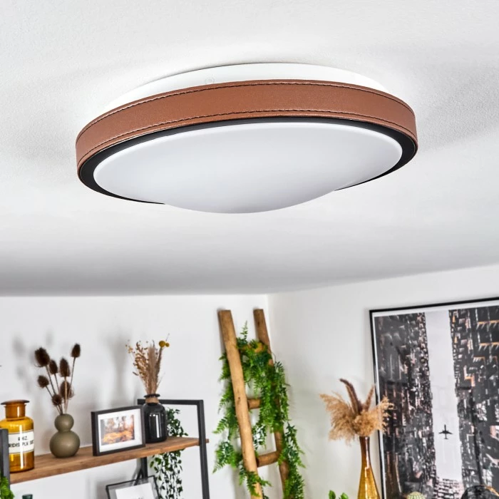 Hofstein Kelva Deckenleuchte LED Schwarz, Braun, Weiß, 1-flammig 10 Hofstein Kelva Deckenleuchte LED Schwarz, Braun, Weiß, 1-flammig – Bild 10