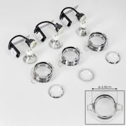 Hofstein Kerrouan Einbauleuchte 3-er Set LED Chrom, 1-flammig 14 Hofstein Kerrouan Einbauleuchte 3-er Set LED Chrom, 1-flammig -LED Leuchten Verkäufe kerrouan einbauleuchte 3 er set h3618936 4