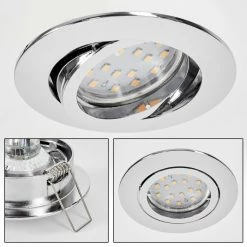 Hofstein Kerrouan Einbauleuchte LED Chrom, 1-flammig