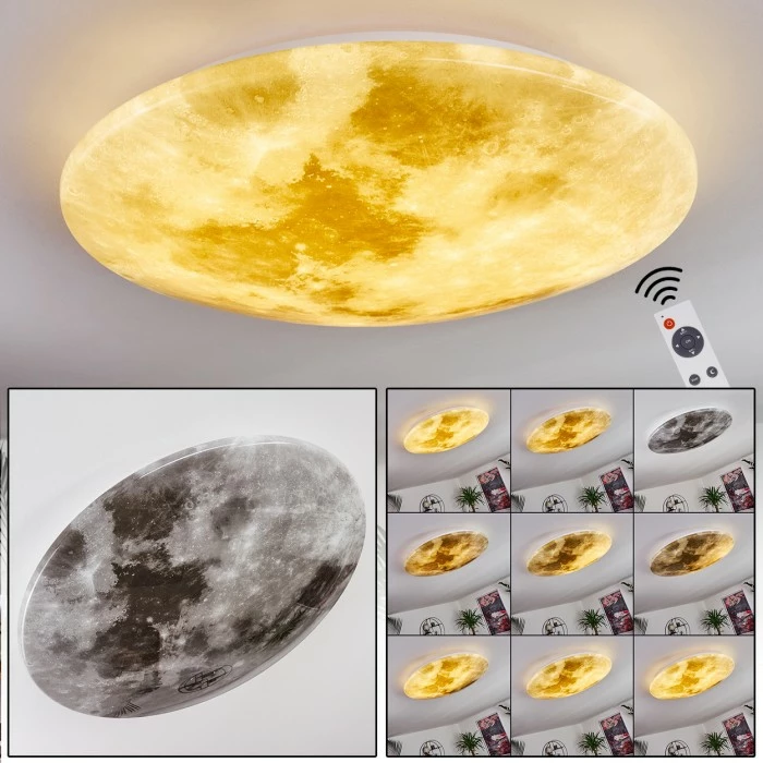 Hofstein Keru Deckenleuchte LED Weiß, 1-flammig, Fernbedienung 1 Hofstein Keru Deckenleuchte LED Weiß, 1-flammig, Fernbedienung