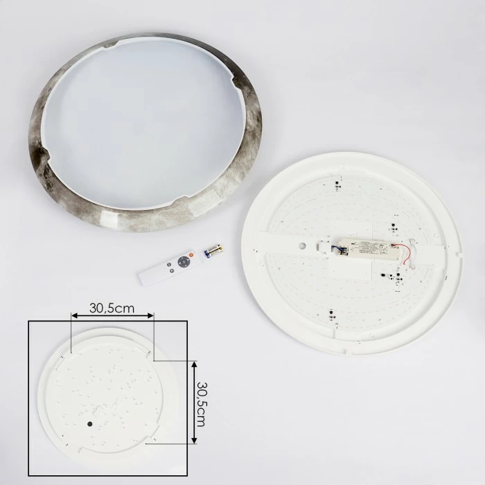 Hofstein Keru Deckenleuchte LED Weiß, 1-flammig, Fernbedienung 5 Hofstein Keru Deckenleuchte LED Weiß, 1-flammig, Fernbedienung – Bild 5