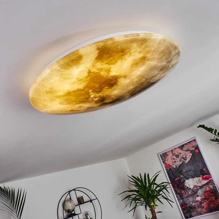 Hofstein Keru Deckenleuchte LED Weiß, 1-flammig, Fernbedienung 7 Hofstein Keru Deckenleuchte LED Weiß, 1-flammig, Fernbedienung – Bild 7