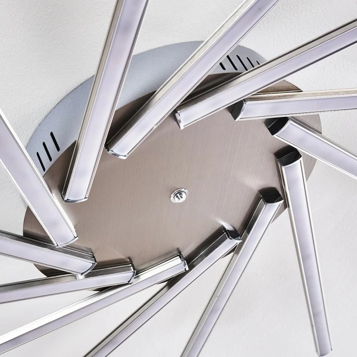 Hofstein Kinna Deckenleuchte LED Edelstahl, 12-flammig, Fernbedienung, Farbwechsler 11 Hofstein Kinna Deckenleuchte LED Edelstahl, 12-flammig, Fernbedienung, Farbwechsler – Bild 11