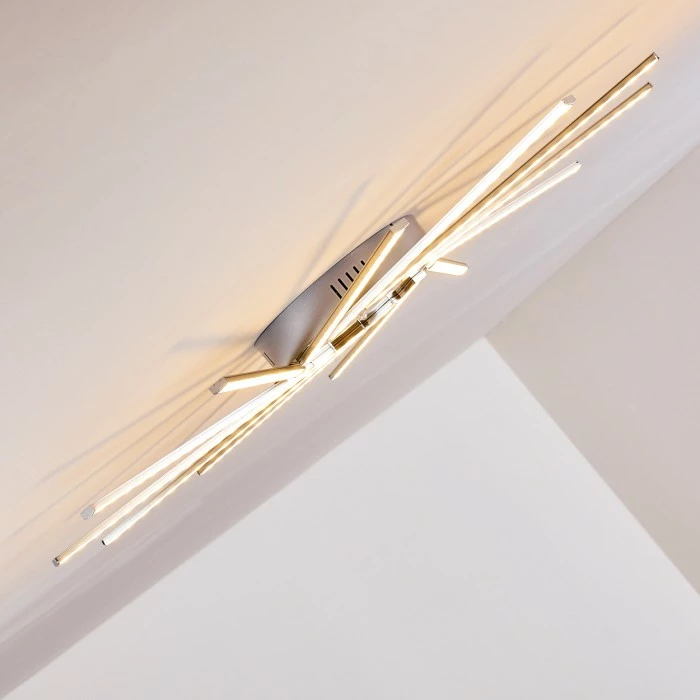 Hofstein Kinna Deckenleuchte LED Edelstahl, 12-flammig, Fernbedienung, Farbwechsler 12 Hofstein Kinna Deckenleuchte LED Edelstahl, 12-flammig, Fernbedienung, Farbwechsler – Bild 12