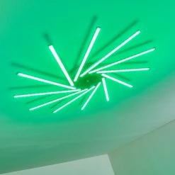 Hofstein Kinna Deckenleuchte LED Edelstahl, 12-flammig, Fernbedienung, Farbwechsler 50 Hofstein Kinna Deckenleuchte LED Edelstahl, 12-flammig, Fernbedienung, Farbwechsler -LED Leuchten Verkäufe kinna deckenleuchte h3273890 13