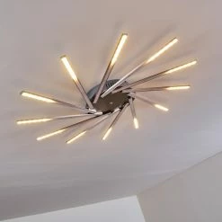 Hofstein Kinna Deckenleuchte LED Edelstahl, 12-flammig, Fernbedienung, Farbwechsler 53 Hofstein Kinna Deckenleuchte LED Edelstahl, 12-flammig, Fernbedienung, Farbwechsler -LED Leuchten Verkäufe kinna deckenleuchte h3273890 16