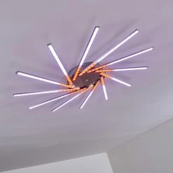 Hofstein Kinna Deckenleuchte LED Edelstahl, 12-flammig, Fernbedienung, Farbwechsler 58 Hofstein Kinna Deckenleuchte LED Edelstahl, 12-flammig, Fernbedienung, Farbwechsler -LED Leuchten Verkäufe kinna deckenleuchte h3273890 21