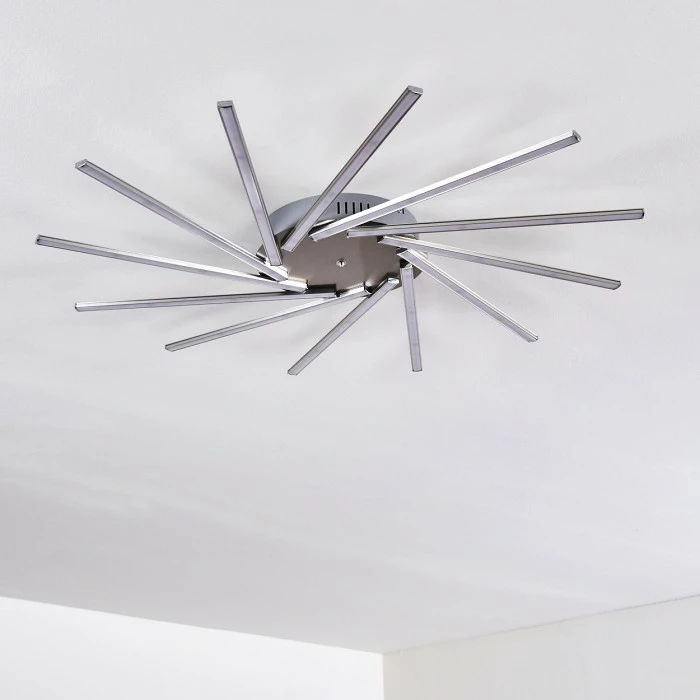 Hofstein Kinna Deckenleuchte LED Edelstahl, 12-flammig, Fernbedienung, Farbwechsler 23 Hofstein Kinna Deckenleuchte LED Edelstahl, 12-flammig, Fernbedienung, Farbwechsler – Bild 23