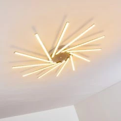 Hofstein Kinna Deckenleuchte LED Edelstahl, 12-flammig, Fernbedienung, Farbwechsler 60 Hofstein Kinna Deckenleuchte LED Edelstahl, 12-flammig, Fernbedienung, Farbwechsler -LED Leuchten Verkäufe kinna deckenleuchte h3273890 23