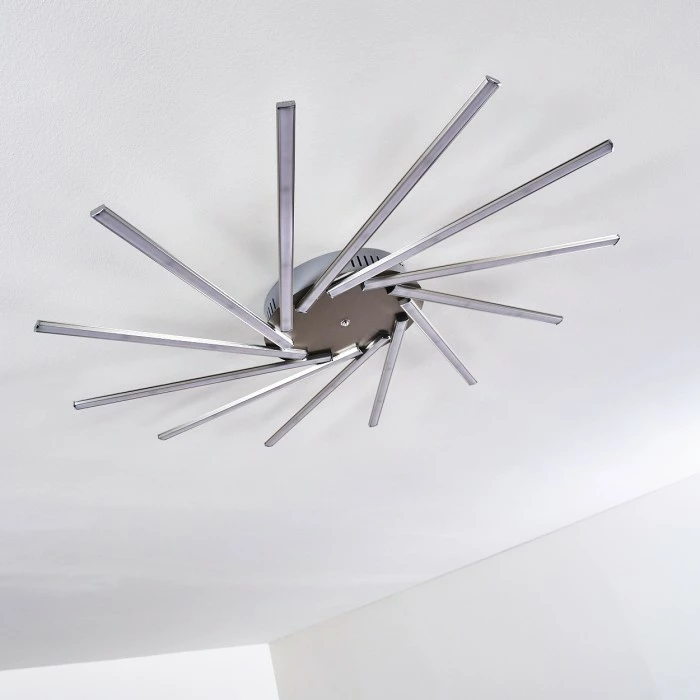 Hofstein Kinna Deckenleuchte LED Edelstahl, 12-flammig, Fernbedienung, Farbwechsler 28 Hofstein Kinna Deckenleuchte LED Edelstahl, 12-flammig, Fernbedienung, Farbwechsler – Bild 28