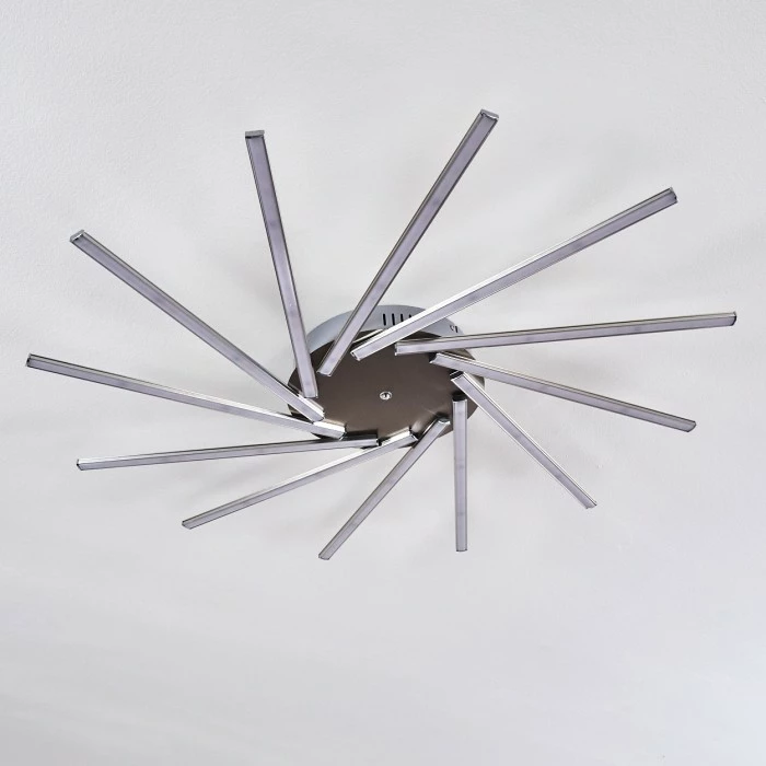 Hofstein Kinna Deckenleuchte LED Edelstahl, 12-flammig, Fernbedienung, Farbwechsler 32 Hofstein Kinna Deckenleuchte LED Edelstahl, 12-flammig, Fernbedienung, Farbwechsler – Bild 32