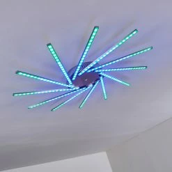 Hofstein Kinna Deckenleuchte LED Edelstahl, 12-flammig, Fernbedienung, Farbwechsler 70 Hofstein Kinna Deckenleuchte LED Edelstahl, 12-flammig, Fernbedienung, Farbwechsler -LED Leuchten Verkäufe kinna deckenleuchte h3273890 33