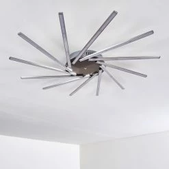 Hofstein Kinna Deckenleuchte LED Edelstahl, 12-flammig, Fernbedienung, Farbwechsler 73 Hofstein Kinna Deckenleuchte LED Edelstahl, 12-flammig, Fernbedienung, Farbwechsler -LED Leuchten Verkäufe kinna deckenleuchte h3273890 36