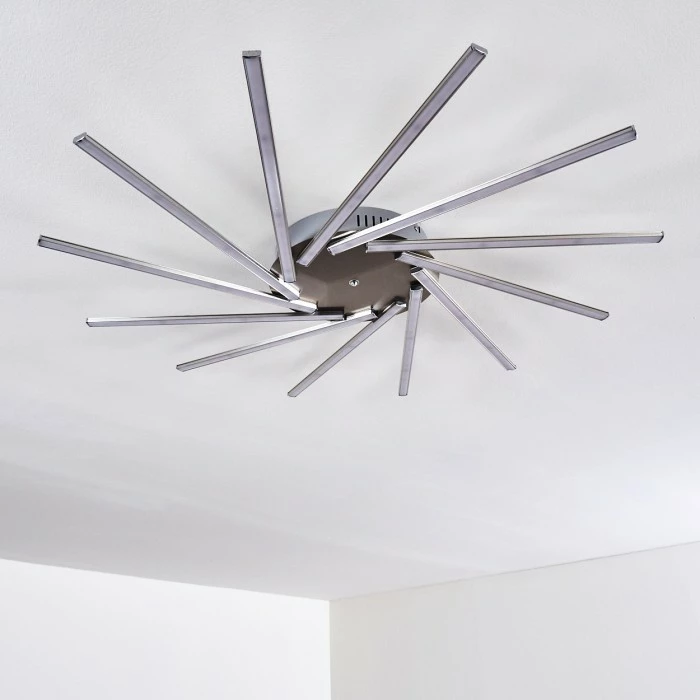 Hofstein Kinna Deckenleuchte LED Edelstahl, 12-flammig, Fernbedienung, Farbwechsler 37 Hofstein Kinna Deckenleuchte LED Edelstahl, 12-flammig, Fernbedienung, Farbwechsler – Bild 37