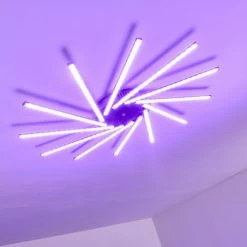 Hofstein Kinna Deckenleuchte LED Edelstahl, 12-flammig, Fernbedienung, Farbwechsler 43 Hofstein Kinna Deckenleuchte LED Edelstahl, 12-flammig, Fernbedienung, Farbwechsler -LED Leuchten Verkäufe kinna deckenleuchte h3273890 6