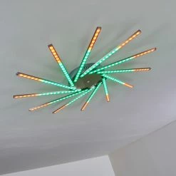 Hofstein Kinna Deckenleuchte LED Edelstahl, 12-flammig, Fernbedienung, Farbwechsler 44 Hofstein Kinna Deckenleuchte LED Edelstahl, 12-flammig, Fernbedienung, Farbwechsler -LED Leuchten Verkäufe kinna deckenleuchte h3273890 7