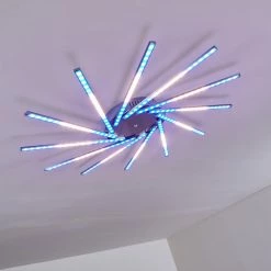 Hofstein Kinna Deckenleuchte LED Edelstahl, 12-flammig, Fernbedienung, Farbwechsler 46 Hofstein Kinna Deckenleuchte LED Edelstahl, 12-flammig, Fernbedienung, Farbwechsler -LED Leuchten Verkäufe kinna deckenleuchte h3273890 9