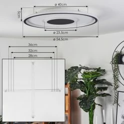 Hofstein Kolo Deckenleuchte LED Weiß, 1-flammig, Fernbedienung -LED Leuchten Verkäufe kolo deckenleuchte h3458839 9