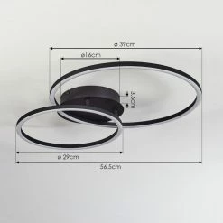 Hofstein Korca Deckenleuchte LED Schwarz, 1-flammig -LED Leuchten Verkäufe korca deckenleuchte h3457375 3