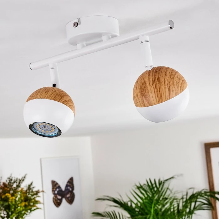 Hofstein Kotaoa Deckenleuchte LED Weiß, Holz hell, 2-flammig 12 Hofstein Kotaoa Deckenleuchte LED Weiß, Holz hell, 2-flammig – Bild 12