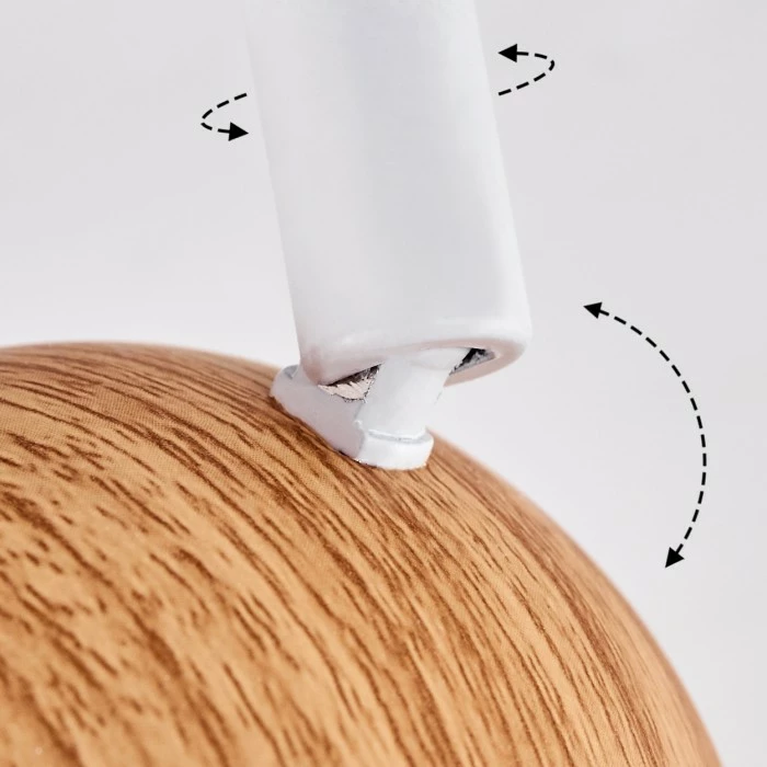 Hofstein Kotaoa Deckenleuchte LED Weiß, Holz hell, 2-flammig 6 Hofstein Kotaoa Deckenleuchte LED Weiß, Holz hell, 2-flammig – Bild 6