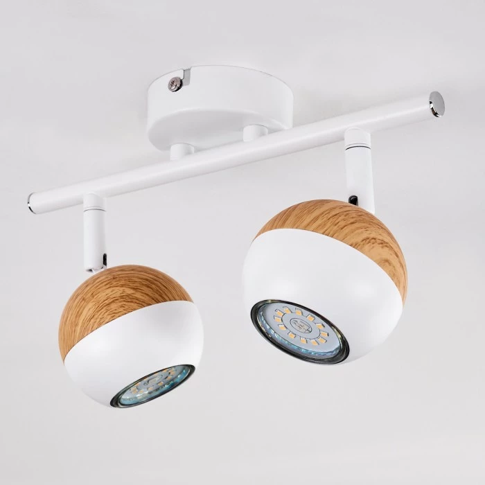 Hofstein Kotaoa Deckenleuchte LED Weiß, Holz hell, 2-flammig 8 Hofstein Kotaoa Deckenleuchte LED Weiß, Holz hell, 2-flammig – Bild 8