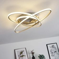 Hofstein Krabi Deckenleuchte LED Nickel-Matt, 3-flammig, Fernbedienung -LED Leuchten Verkäufe krabi deckenleuchte h3371206 12