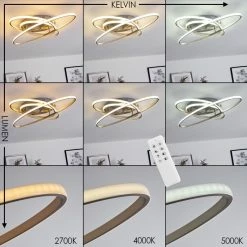 Hofstein Krabi Deckenleuchte LED Nickel-Matt, 3-flammig, Fernbedienung -LED Leuchten Verkäufe krabi deckenleuchte h3371206 4