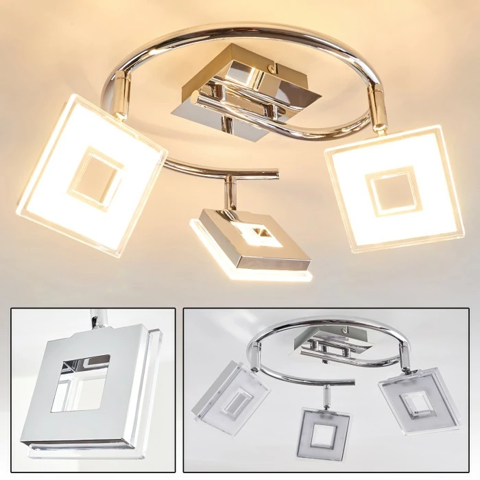 Hofstein Krakau Deckenspot LED Chrom, 3-flammig 1 Hofstein Krakau Deckenspot LED Chrom, 3-flammig