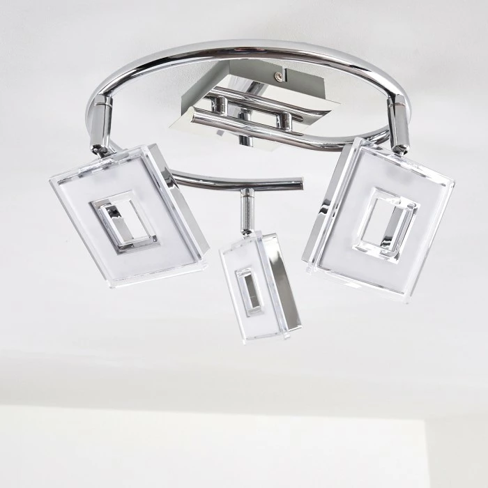Hofstein Krakau Deckenspot LED Chrom, 3-flammig 4 Hofstein Krakau Deckenspot LED Chrom, 3-flammig – Bild 4