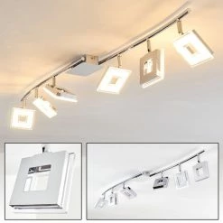 Hofstein Krakau Deckenspot LED Chrom, 6-flammig