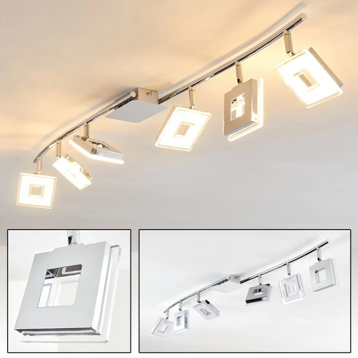 Hofstein Krakau Deckenspot LED Chrom, 6-flammig 1 Hofstein Krakau Deckenspot LED Chrom, 6-flammig