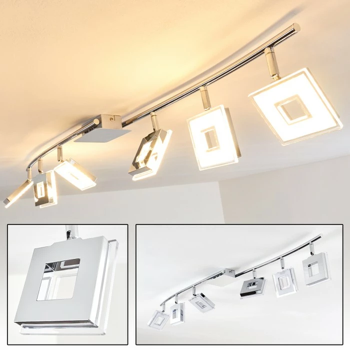 Hofstein Krakau Deckenspot LED Chrom, 6-flammig 21 Hofstein Krakau Deckenspot LED Chrom, 6-flammig – Bild 21